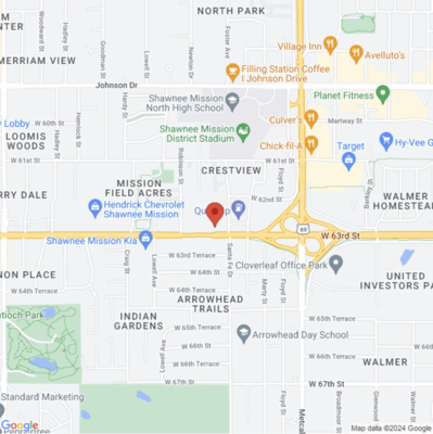 Map to Bergner Chiropractic in Overland Park, KS